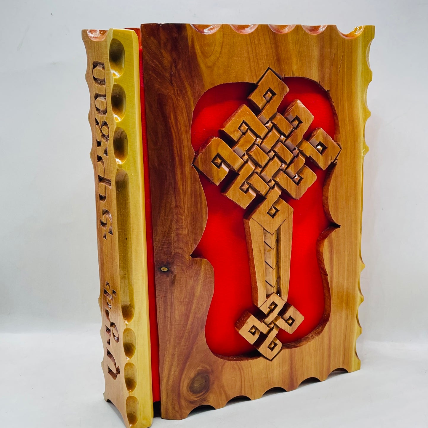 Ethiopian Amharic Bible Orthodox 81( መጽሐፍ ቅዱስ) covered by Handmade Carved wooden